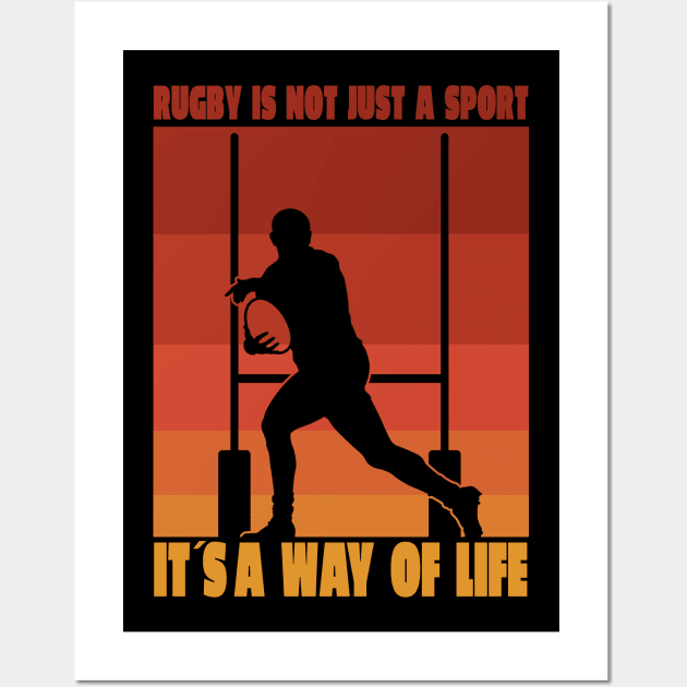 Rugby Life Scrum Passion Wall Art by Life2LiveDesign